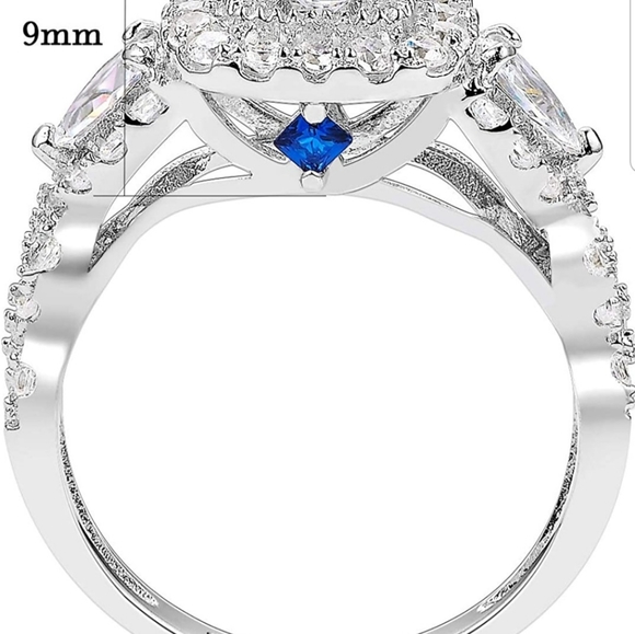Newshe Engagement Wedding Ring Set S8 - Picture 2 of 9